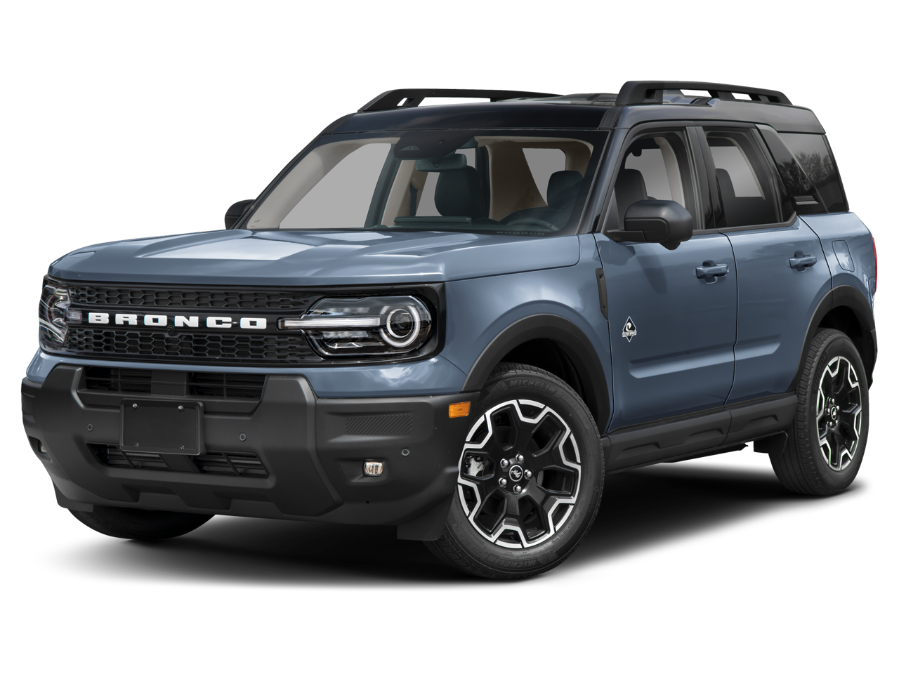 2026 Ford Bronco Sport Outer Banks in Orange Fury — front three-quarter view