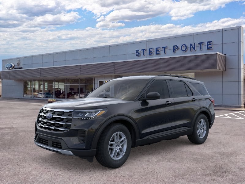 2026 Ford Explorer Active w/200A Pkg in Agate Black Metallic — front three-quarter view