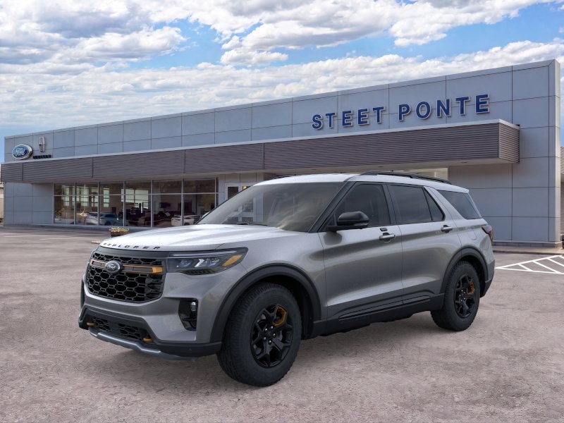 2026 Ford Explorer Tremor in Carbonized Gray Metallic — front three-quarter view