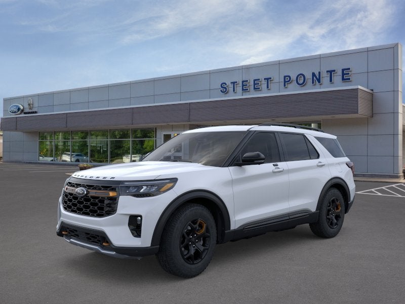 2026 Ford Explorer Tremor in Space White Metallic — front three-quarter view