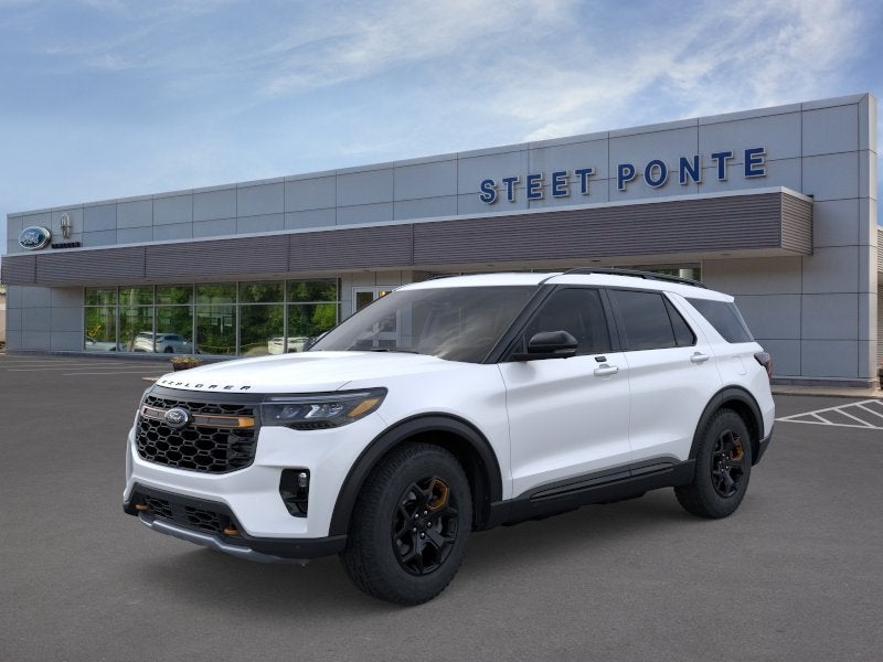 2026 Ford Explorer Tremor in Star White Met — front three-quarter view
