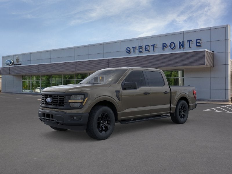 2026 Ford F-150 STX in Marsh Gray — front three-quarter view