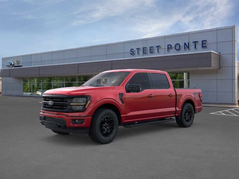 2026 Ford F-150 XLT in Ruby Red Metallic Tinted — front three-quarter view