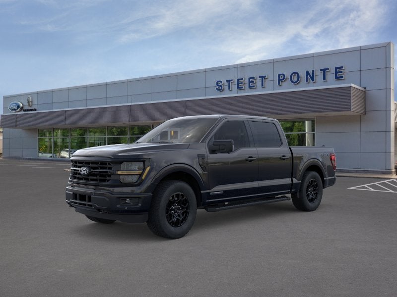 2026 Ford F-150 XLT in Agate Black — front three-quarter view