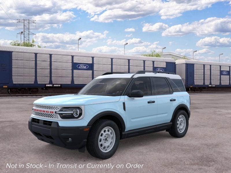 2026 Ford Bronco Sport Heritage in Egg Blue — front three-quarter view