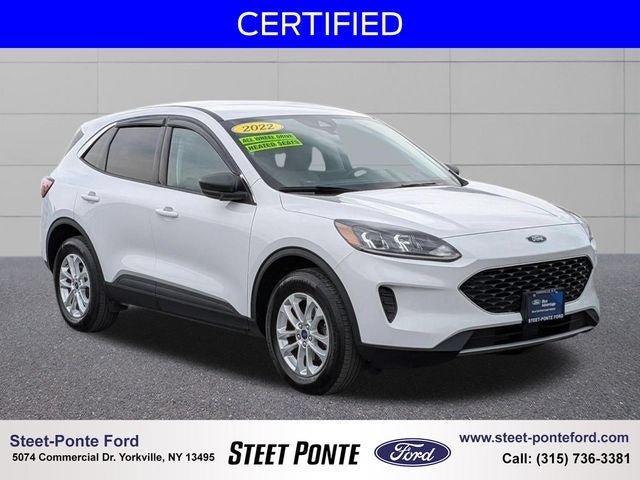 2022 Ford Escape SE in Oxford White — front three-quarter view