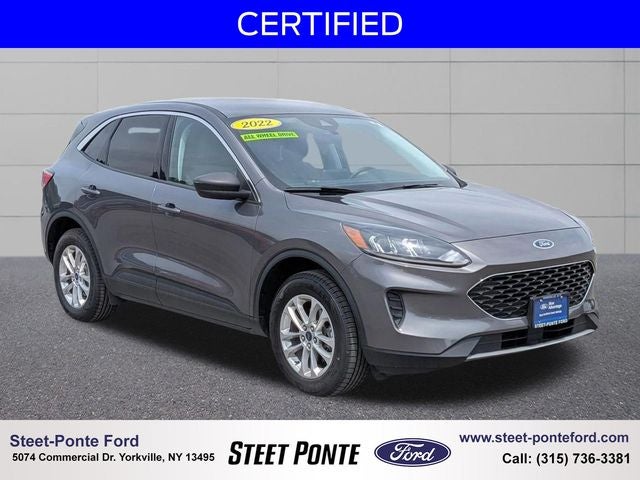 2022 Ford Escape SE in Gray Metallic — front three-quarter view