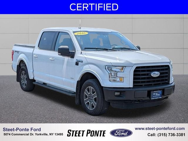 2016 Ford F-150 XLT 3.5 V6 in Oxford White — front three-quarter view