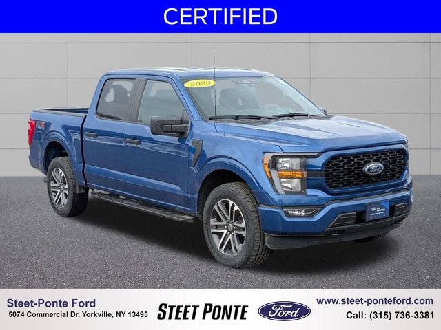 2023 Ford F-150 XL 2.7 V6 in Atlas Blue Metallic — front three-quarter view