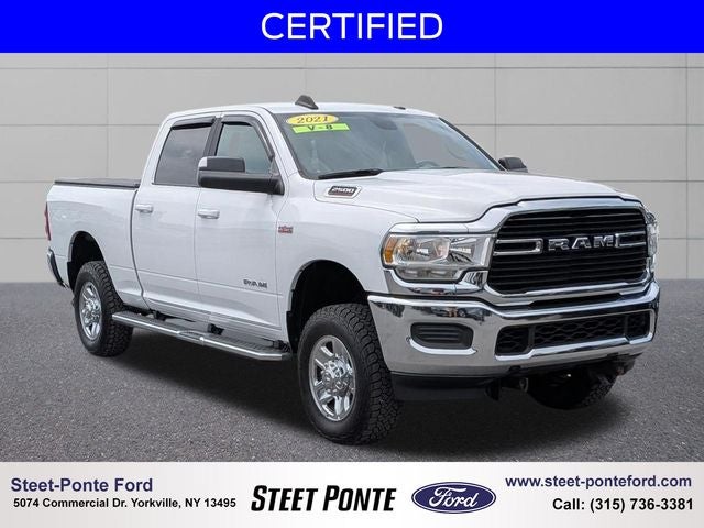 2021 RAM 2500 Big Horn in Bright White Clearcoat — front three-quarter view