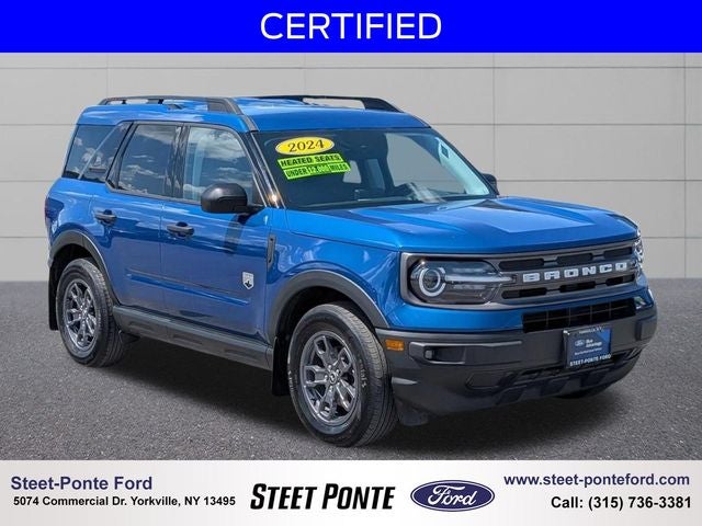 2024 Ford Bronco Sport Big Bend in Atlas Blue Metallic — front three-quarter view