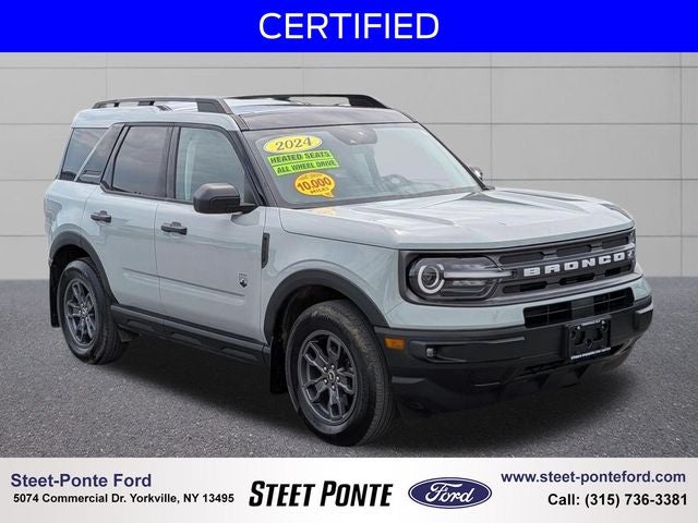 2024 Ford Bronco Sport Big Bend in Cactus Gray — front three-quarter view