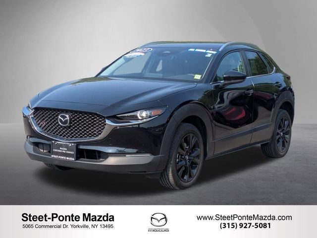 2024 Mazda Mazda CX-30 2.5 S Select Sport in Jet Black Mica — front three-quarter view
