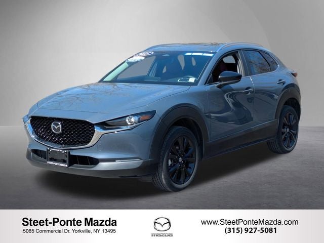 2025 Mazda Mazda CX-30 2.5 S Carbon Edition in Polymetal Gray Metallic — front three-quarter view