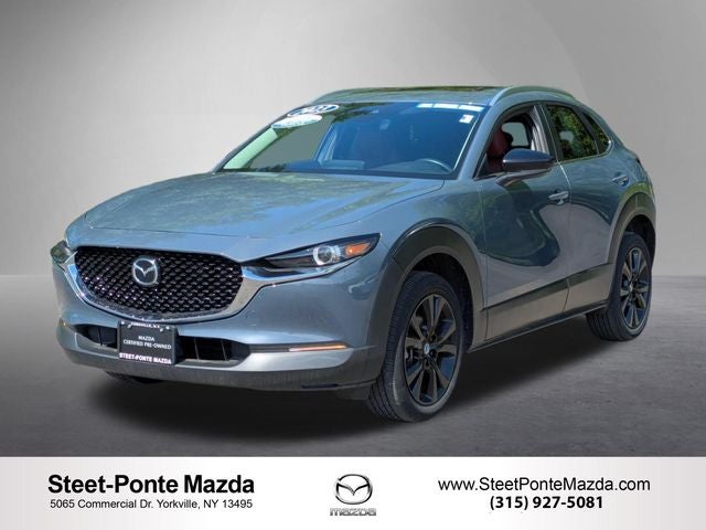 2023 Mazda Mazda CX-30 2.5 S Carbon Edition in Polymetal Gray Metallic — front three-quarter view