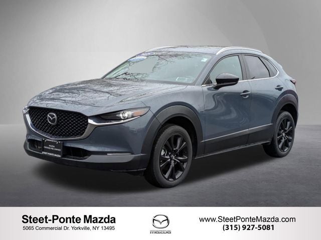 2025 Mazda Mazda CX-30 2.5 S Carbon Edition in Polymetal Gray Metallic — front three-quarter view