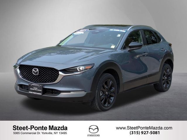2025 Mazda Mazda CX-30 2.5 S Carbon Edition in Polymetal Gray Metallic — front three-quarter view