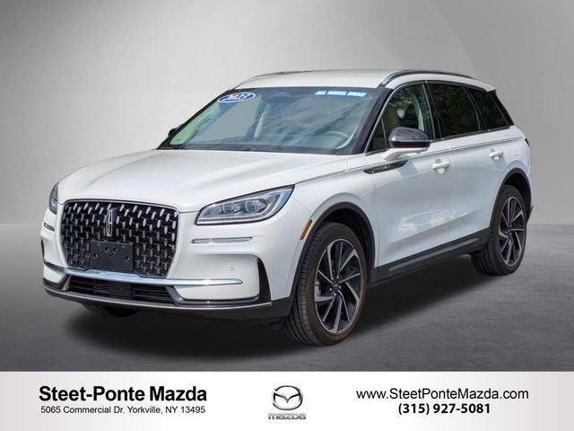 2023 Lincoln Corsair Reserve in White Metallic — front three-quarter view