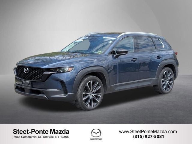 2023 Mazda Mazda CX-50 2.5 S Premium Plus Package in Ingot Blue Mica — front three-quarter view