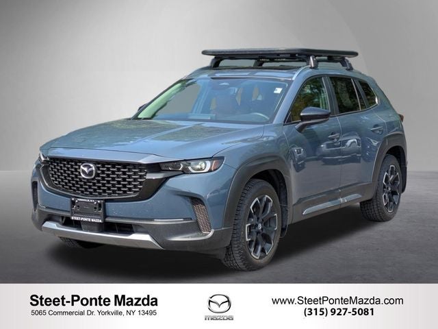 2025 Mazda Mazda CX-50 2.5 Turbo Meridian Edition in Polymetal Gray Metallic — front three-quarter view