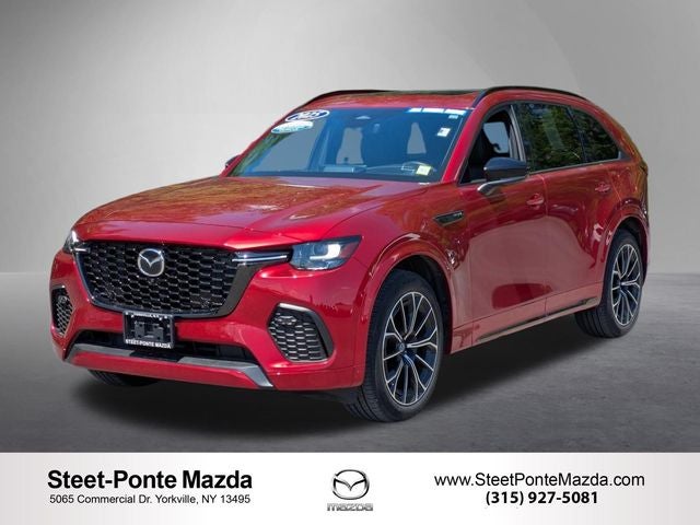 2025 Mazda Mazda CX-70 3.3 Turbo S Premium in Soul Red Crystal Metallic — front three-quarter view