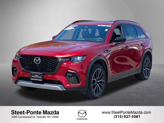 2025 Mazda Mazda CX-70 PHEV Premium Plus in Soul Red Crystal Metallic — front three-quarter view